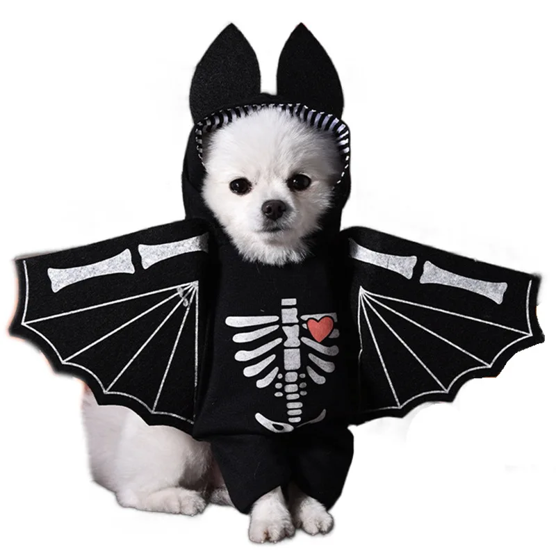 

Small Breed Dog's Holloween Daily Outfit Cloth Suit Funny Style Teddy batwing pumpkin Novelty clothes