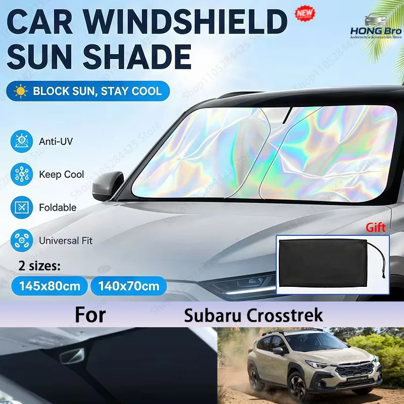 For Subaru Crosstrek Foldable Front Windshield Sun Shade UV Reflective Sun Protection Cover Car Interior Accessories