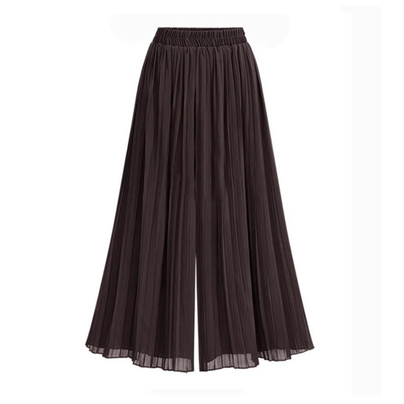 New Women Summer Midi Skirt Ruffles Vintage Big Large Plus Sizes Casual Party Fashion Loose Wide Leg Skirts Pant