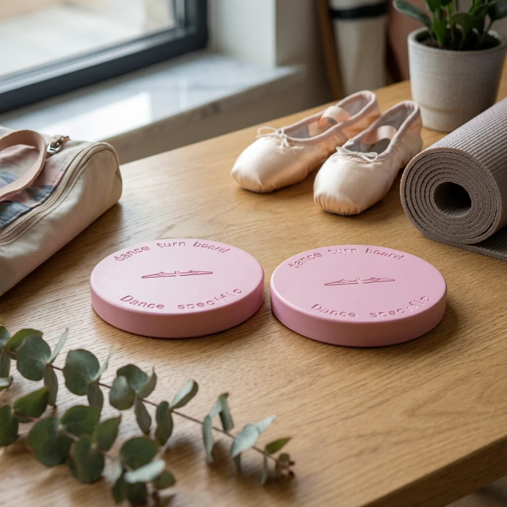 2 Pieces Dance Turnout Training Board Polished Dance Turn Board Ballet Turnout Disc Round Embossed Text