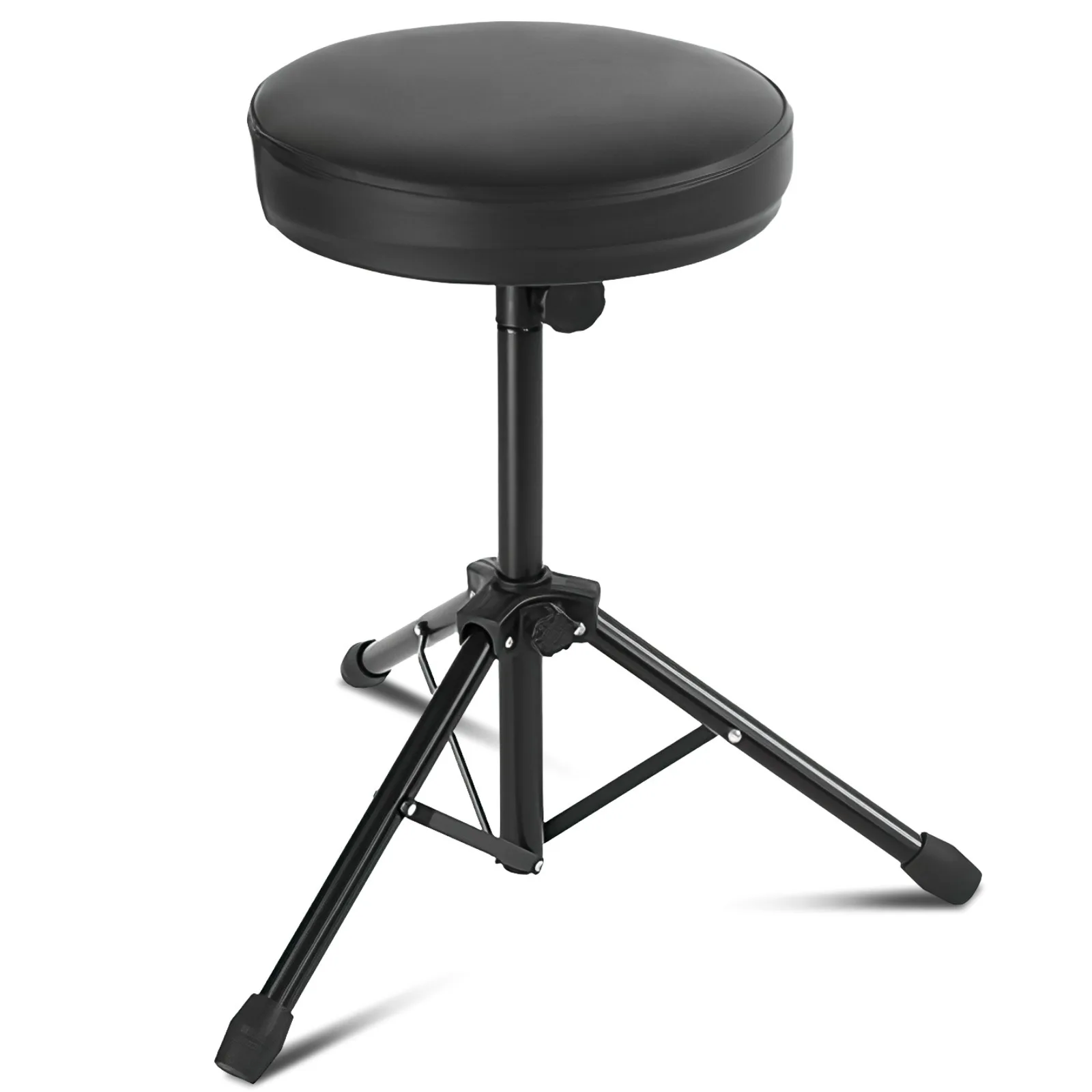 black-drum-stool-drum-throne-adjustable-height-padded-drum-seat-folding-universal-drum-chair-drum-stool-with-soft-leather-seat