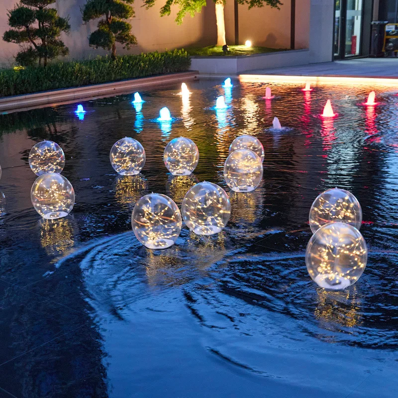 Solar-Powered Fairy Light IP65 Waterproof Inflatable LED Pool Light Floating Balls Lamp Decorations for Party Pond Yard Outdoor