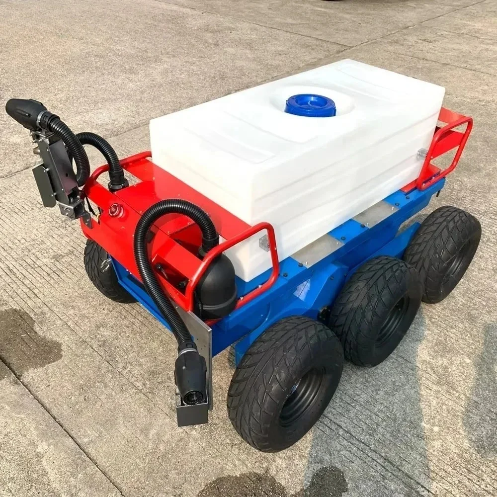 130L Capacity Farming Agricultural Use Unmanned Ground Vehicle Pesticide Fertilizer Remote Robot Sprayer Crop Spraying  Car