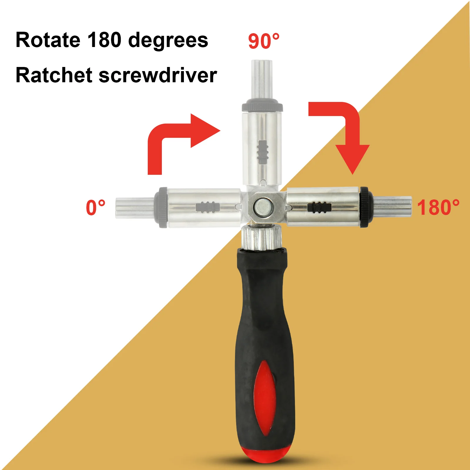 

2Pcs Ratchet Screwdriver Set Ergonomic Handle Adjustable Angle Mini Ratchet Hexagon Socket for Home Repair Durable Corrosion