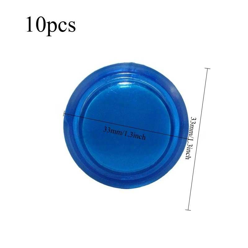 10pcs 33mm Full Color Round Arcade Push Button Self Resetting Switch for Coin Operated Games Coin Operated Games