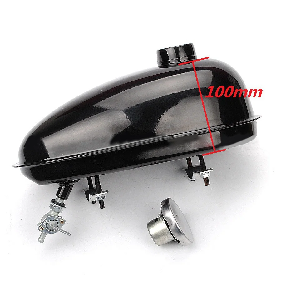 Accessory Motorcycle gas tank For Motorized Bicycle Bike Fuel Metal Petrol Replacement With Cap Parts Practical