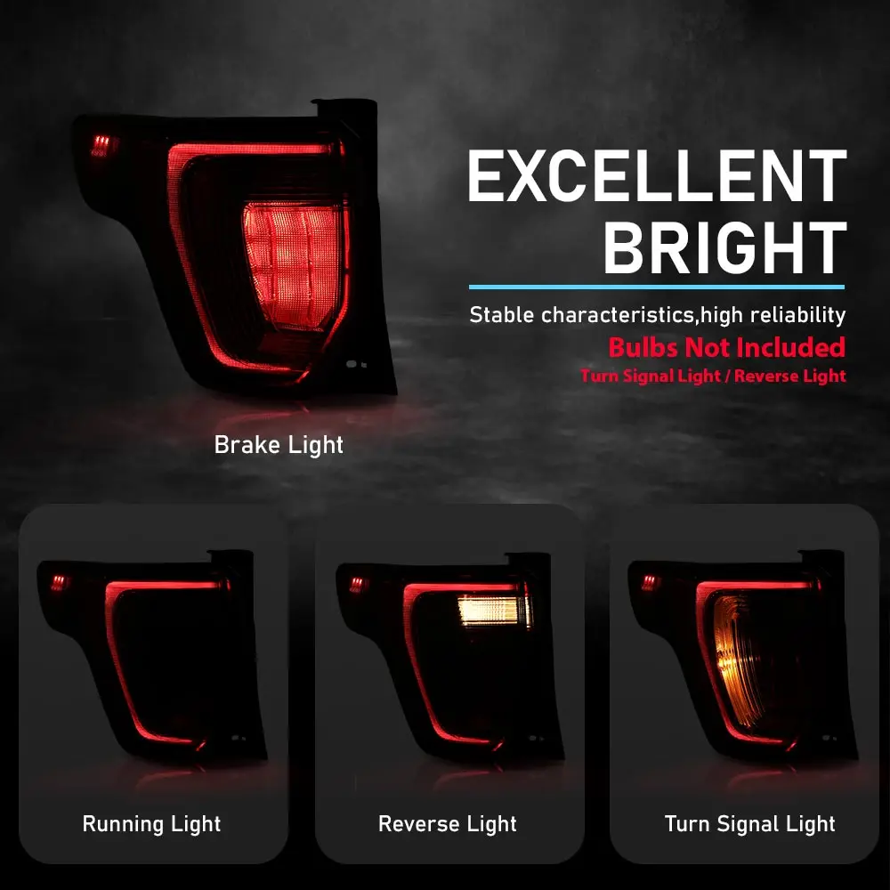 Conjunto de luz trasera Lámpara trasera izquierda compatible con Chevy Traverse 2018-2021 84618032, Gm2805130 Sin arnés de cableado y bombilla