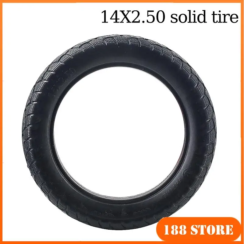

High quality 14x2.50 solid tires, suitable for electric vehicle tubeless tire parts