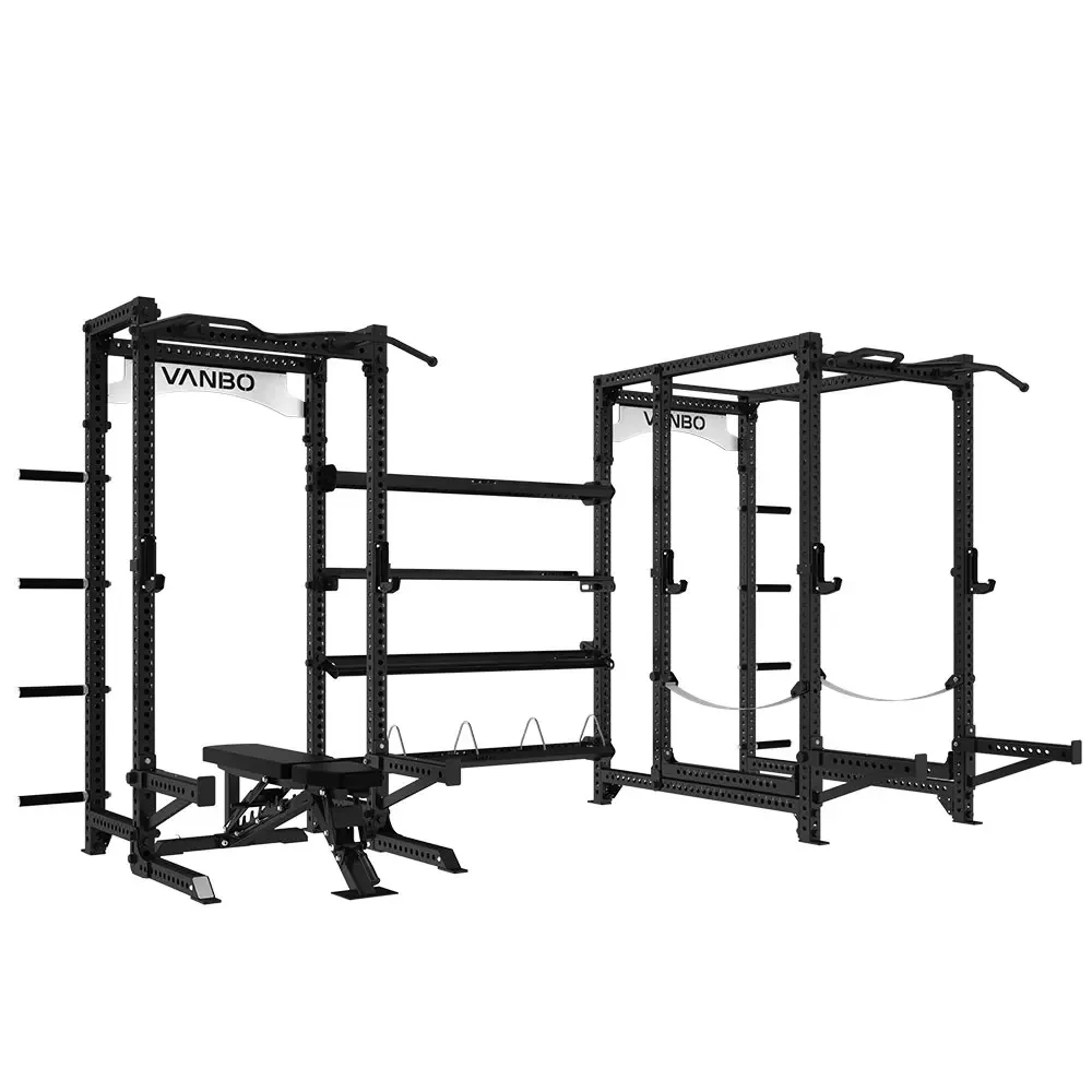 Half Cage Fitness Gym Equipment 3d Foldable Smith Machine Strength Training Multifunction Squat Rack