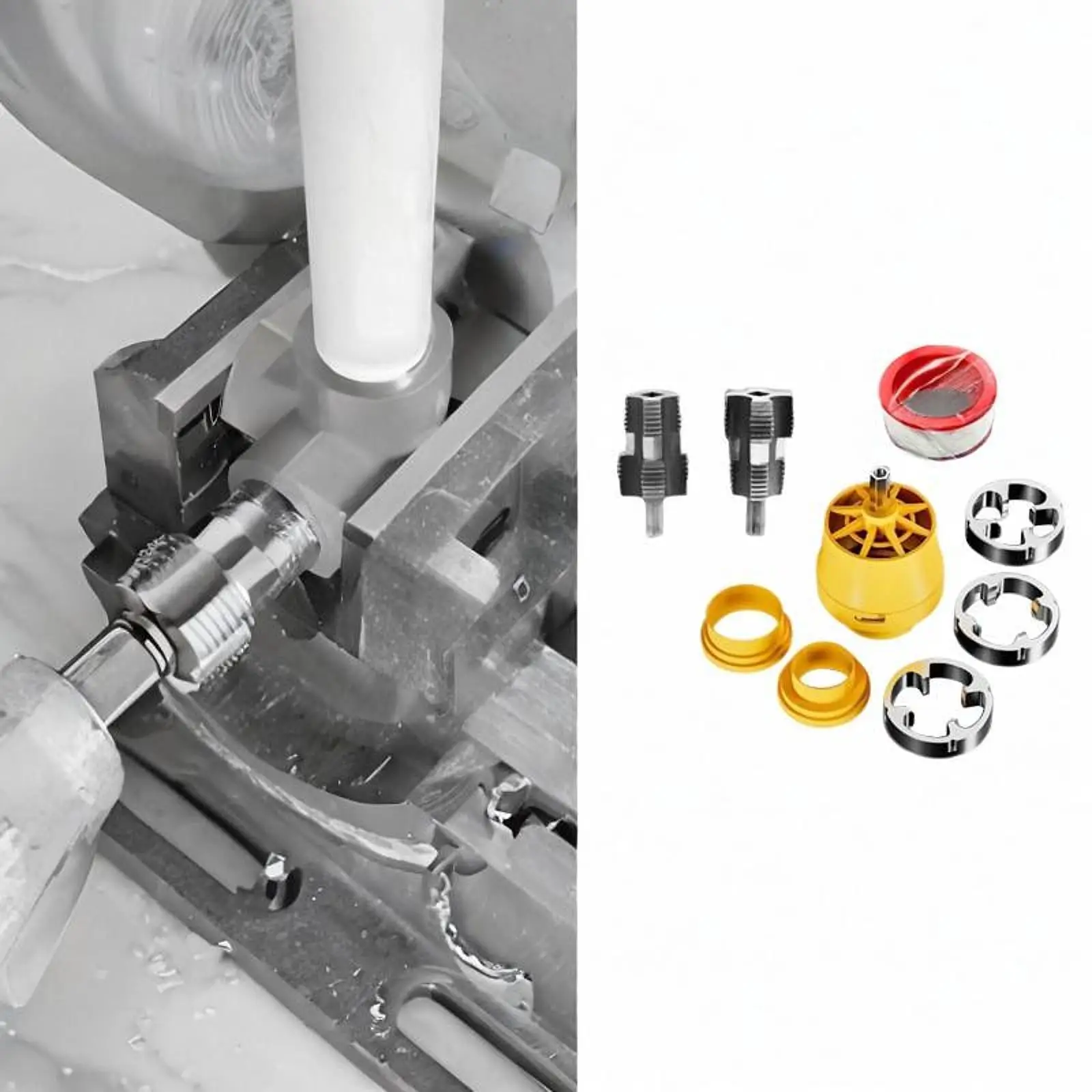 

Water Pipe Threading Kit Professional Multifunction Home Renovation Hardware Plumbing Repair for Outdoor Household Garage Indoor