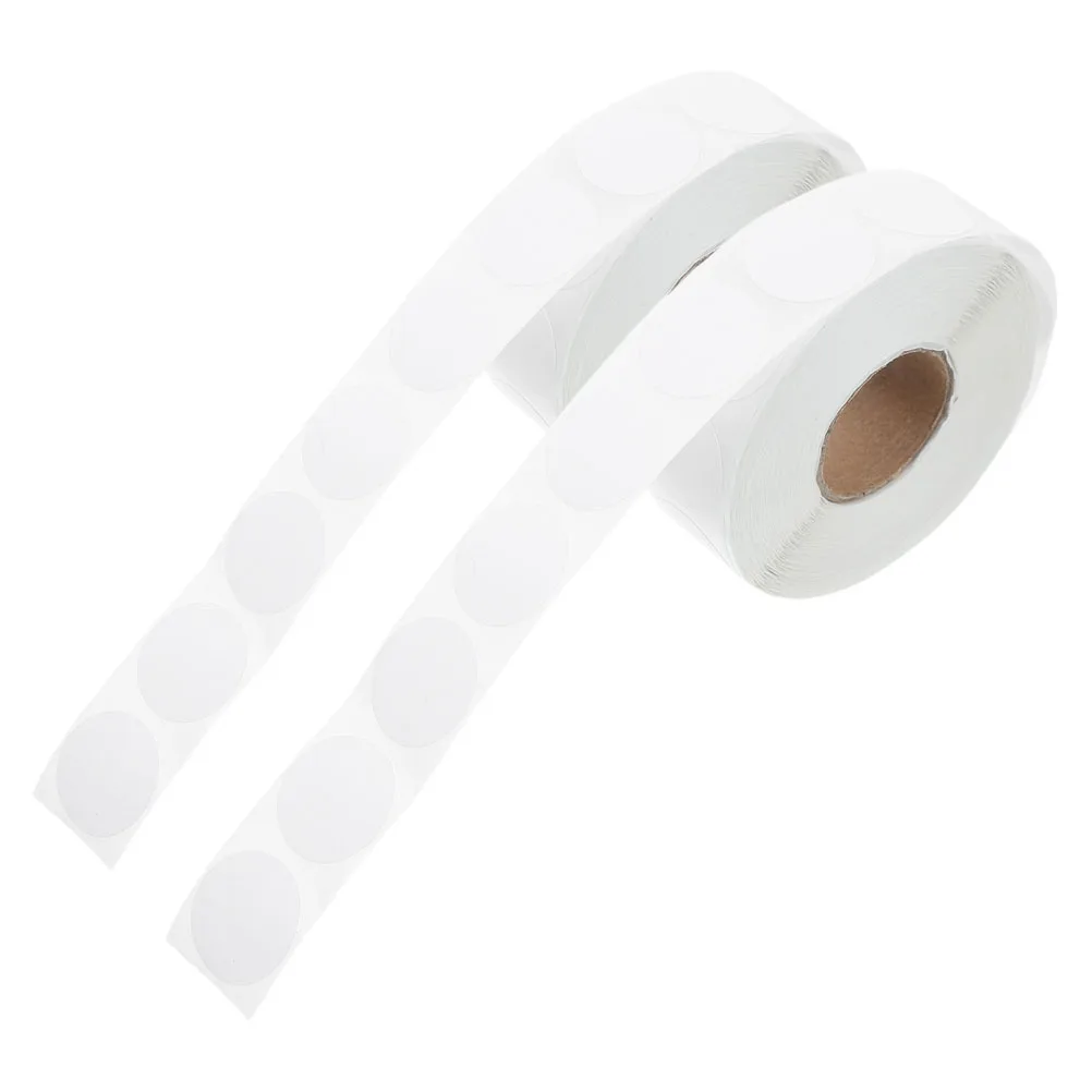 

5pcs Adhesive Round Stickers 1.3Cm White Dot Labels For Coding Tag Envelope Seals Classroom Office Retail Home Warehouse Food