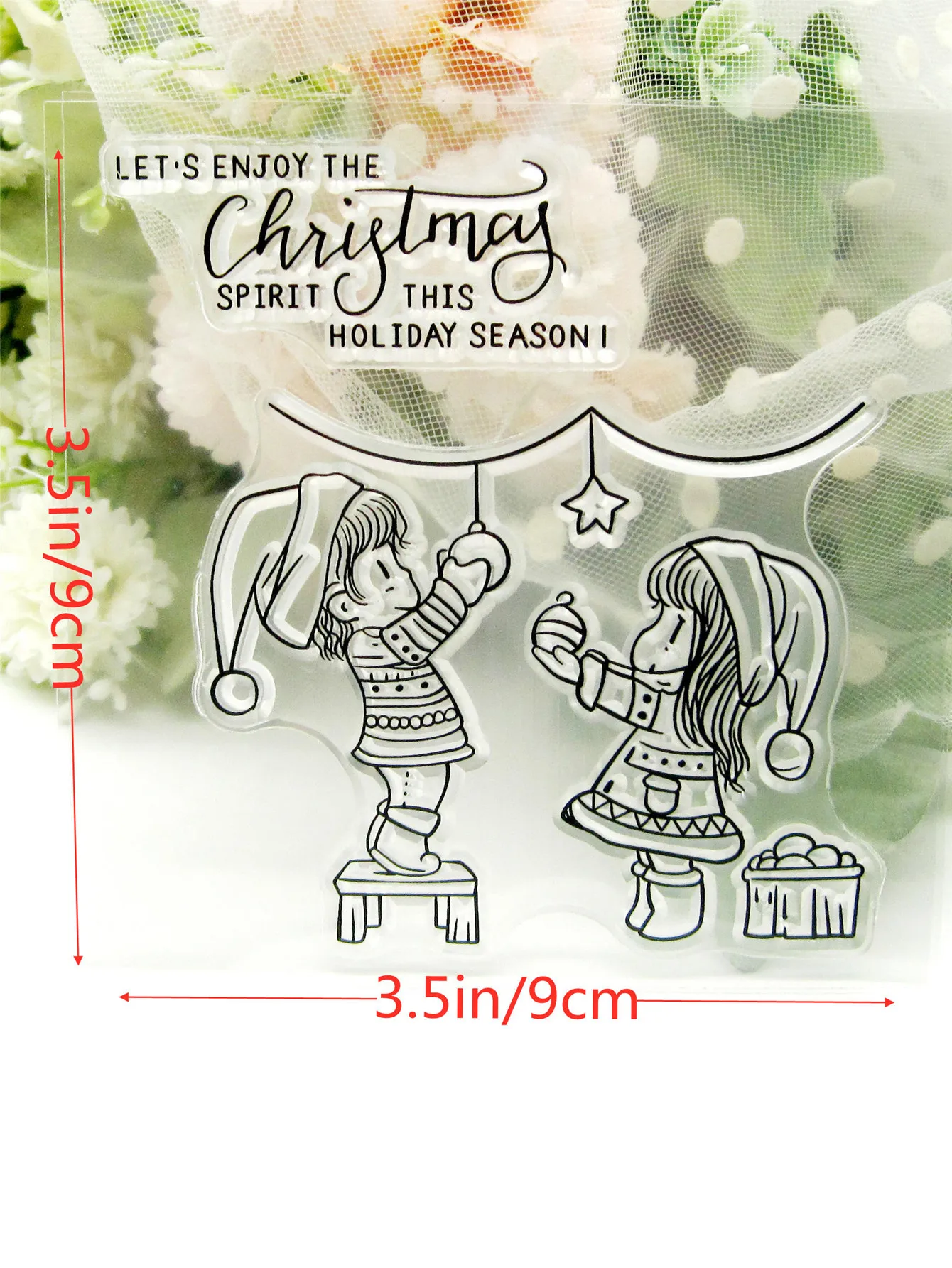 Celebrate Christmas Transparent Silicone Rubber Stamp And Metal Die Sheet Cling Scrapbooking DIY Cute Pattern Photo Album