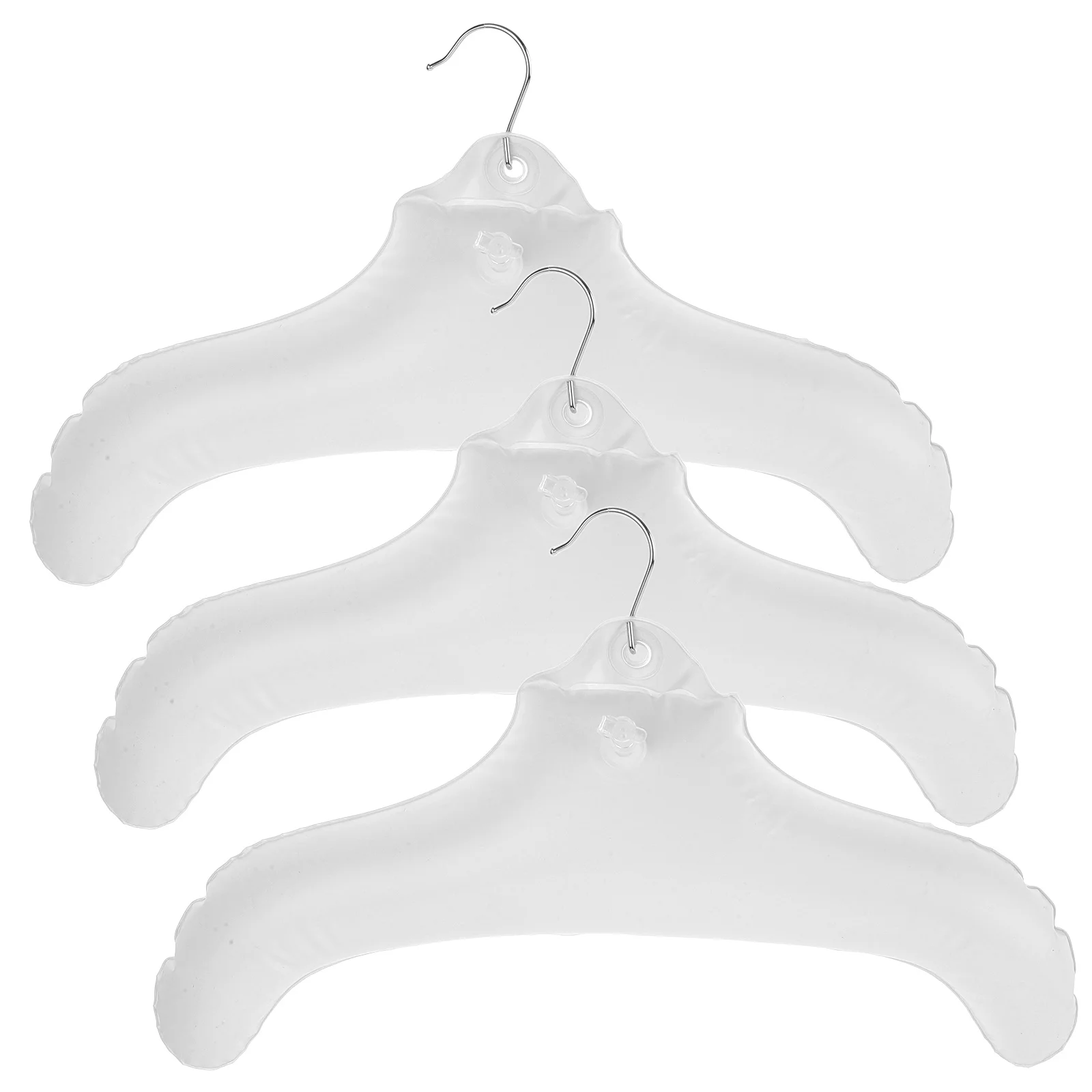

3Pcs Inflatable Clothes Hangers Portable Space Saving Closet Organizer Lightweight Drying Rack for Travel Laundry Drying Hanger