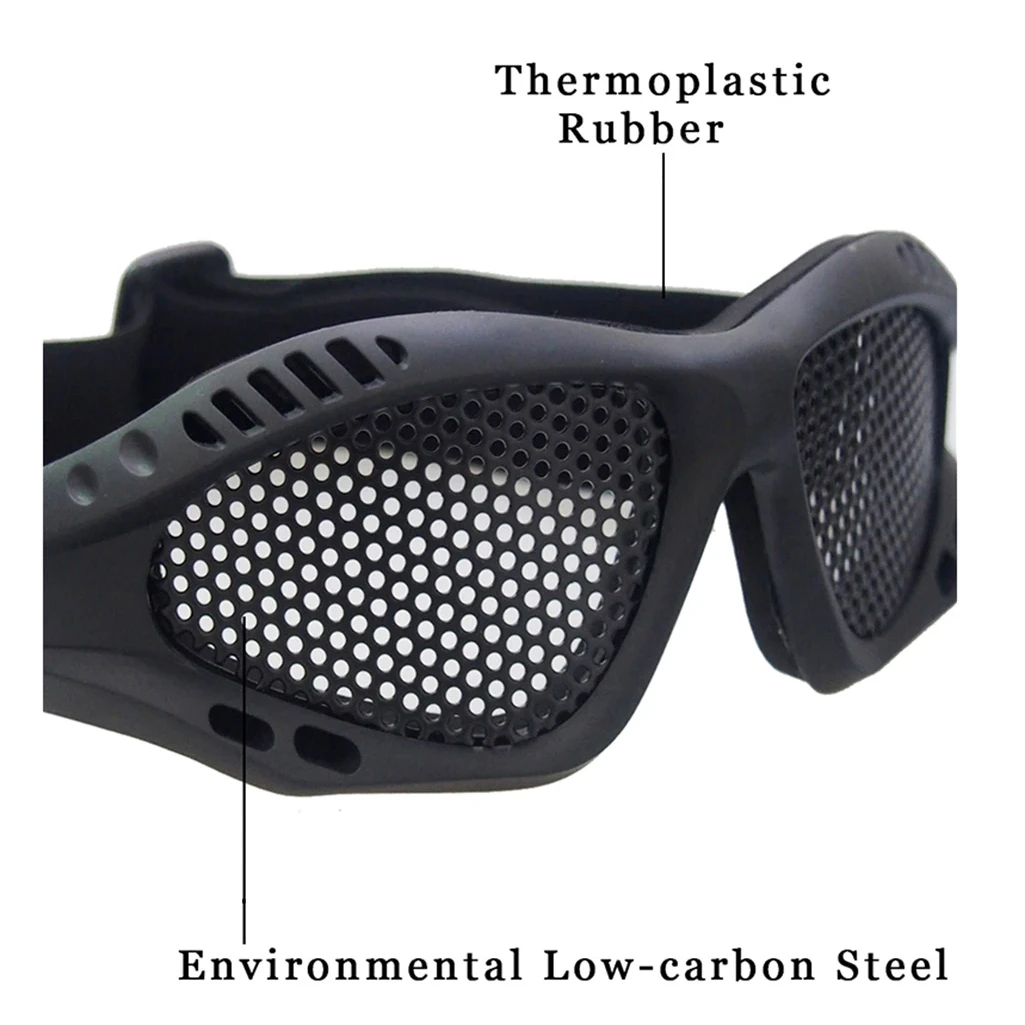 نظارات الادسنس التكتيكية نظارات معدنية الاستنسل/عدسة الكمبيوتر تأثير المقاومة الدراجات الألوان لعبة حماية السلامة نظارات العين #4