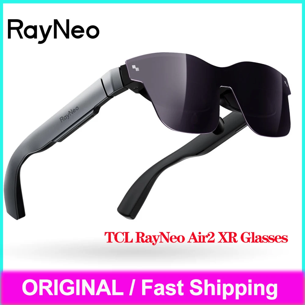 TCL RayNeo Air2 XR Glasses 201 inch Micro OLED Screen Display 120Hz Refresh Rate 3D HD Private Cinema AR Glasses For Game