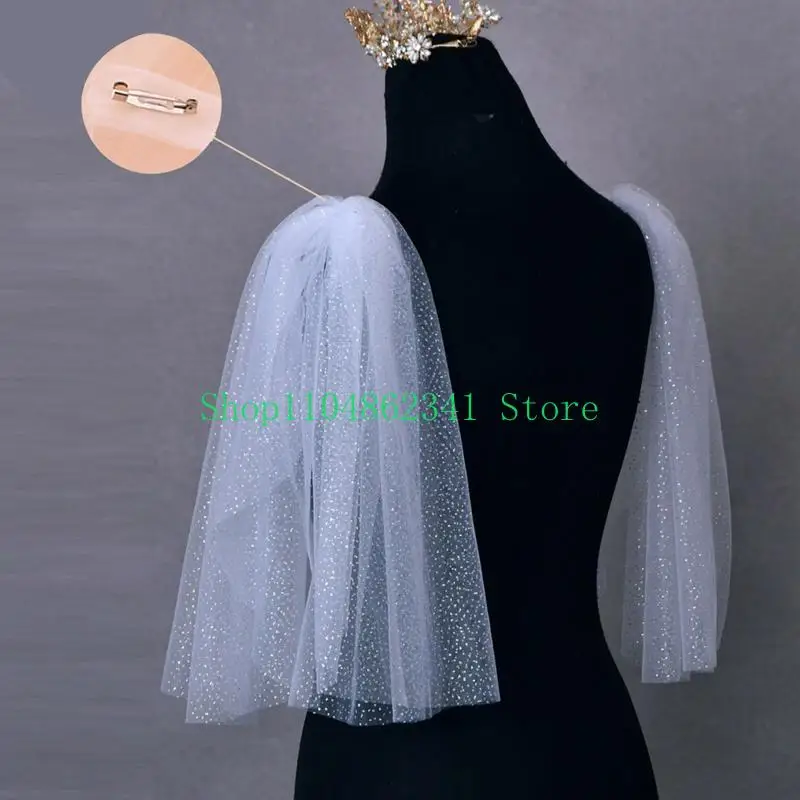 652F Bridal Wedding Shinning Shawl Sheer Wrap Wedding Shawl Shrug with Gilding Design