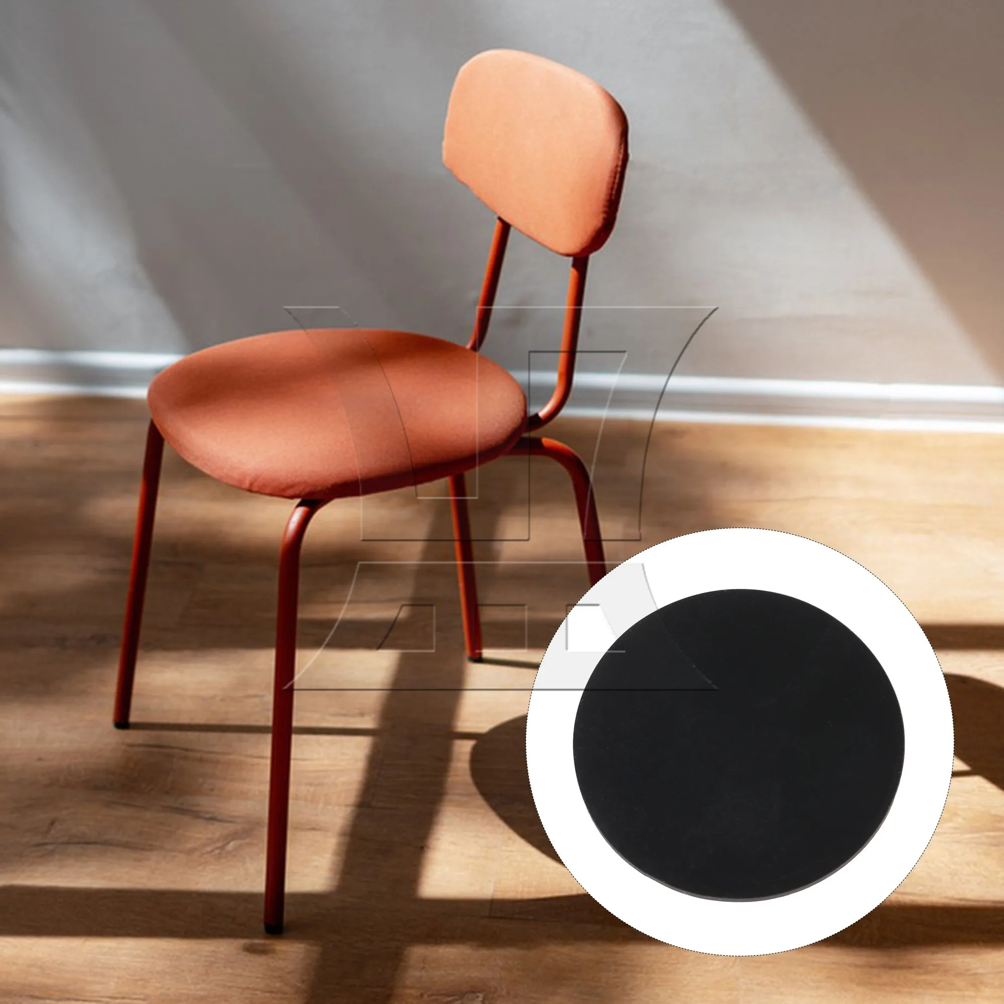 

6x0.2cm Non Slip Self-Adhesive Silicone Feet Pad Black for Appliances