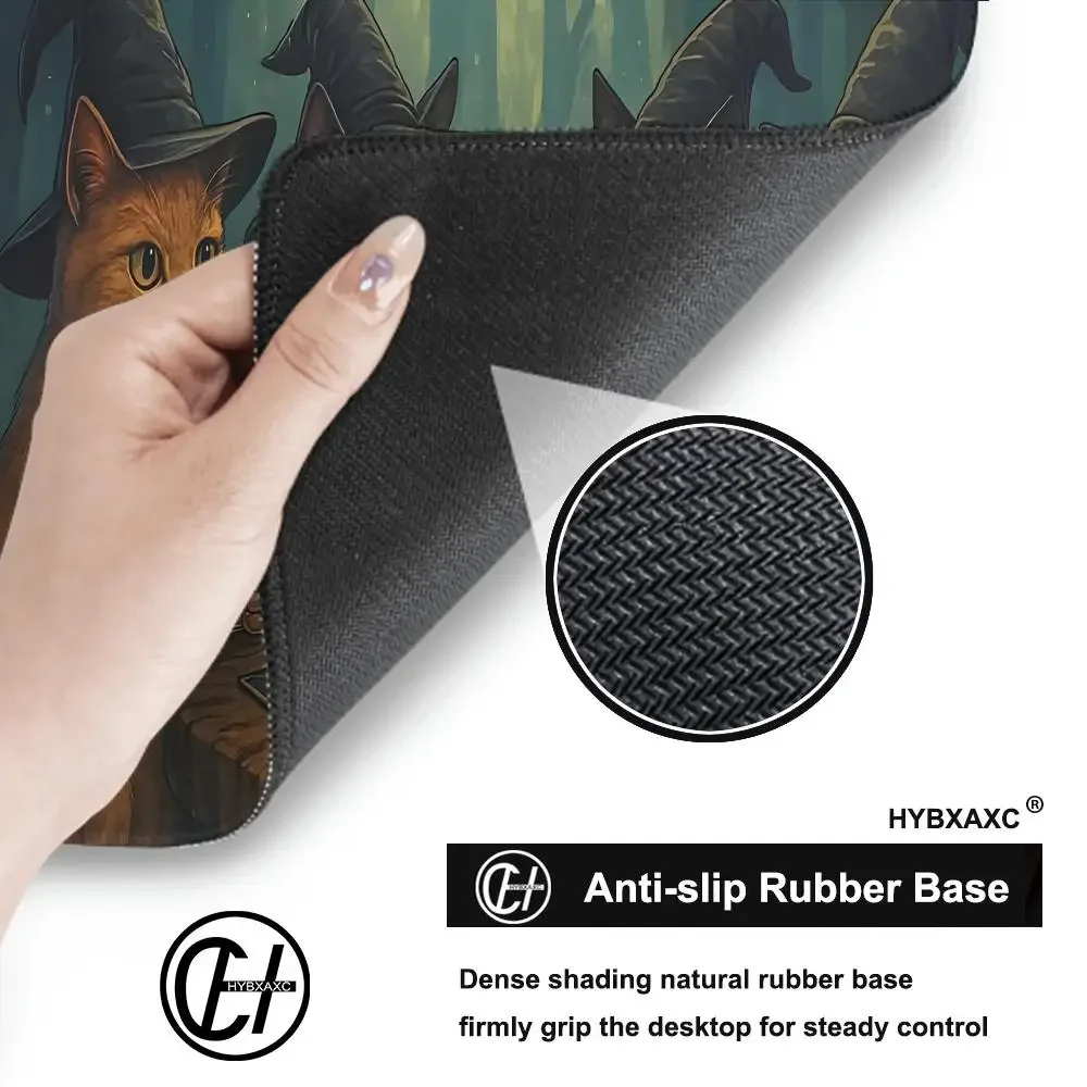 لوحة ماوس معالج القط Dartfrog ملحقات الألعاب مكتب ألعاب لوحة المفاتيح حصيرة مكتبية غير قابلة للانزلاق كمبيوتر محمول كبير مضحك القطط السوداء ماوس
