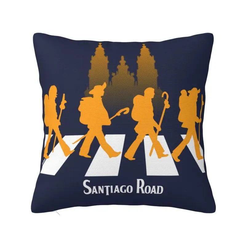 Custom Santiago Road Pillow Case 40x40cm Chair Cushion Cover Square Pillowcase