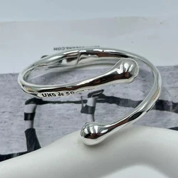 Unode50 Jewelry 2024 Daily High end Design Silver Geometric Opening Bracelet Women's Accessories Couple Festival Gift