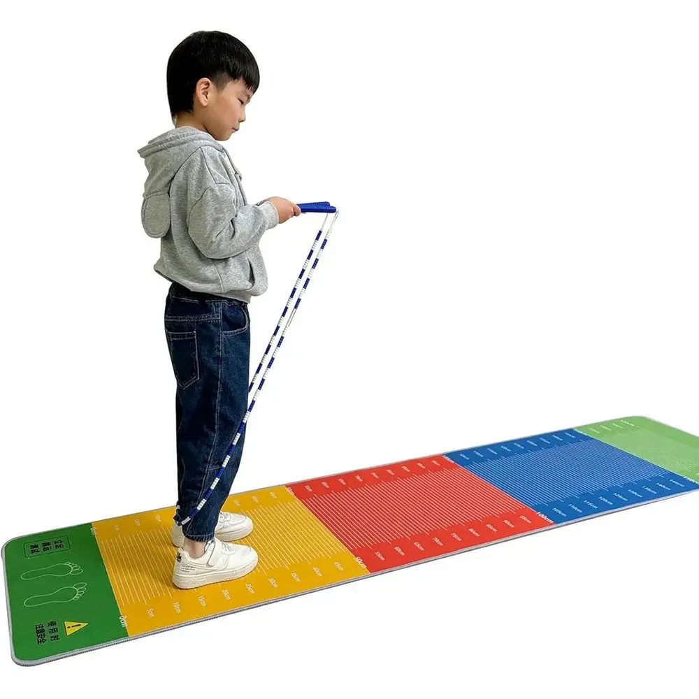 Rope Skipping Mat for Long Jumps, Multi-pose Exercise Pad, Gym and Playroom Floor Mats, Yoga and Workout Practice Measurement Bo