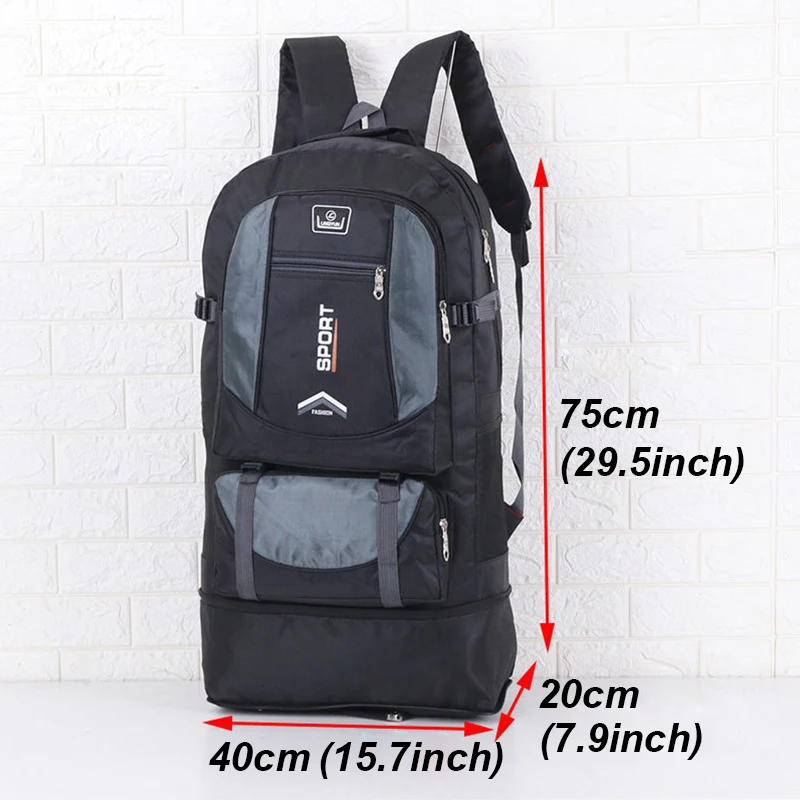 New Big Capacity Expanded Camping Travel Backpack Men Trekking Bags Unisex Durable Hiking Backpacks Outdoor Climbing Bag For Men