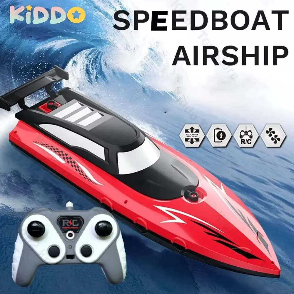 

High Speed Remote Control Boat Electric Watercraft LED Light Remote-controlled Vesse Long-lasting Model Toys Mini Rc Boat