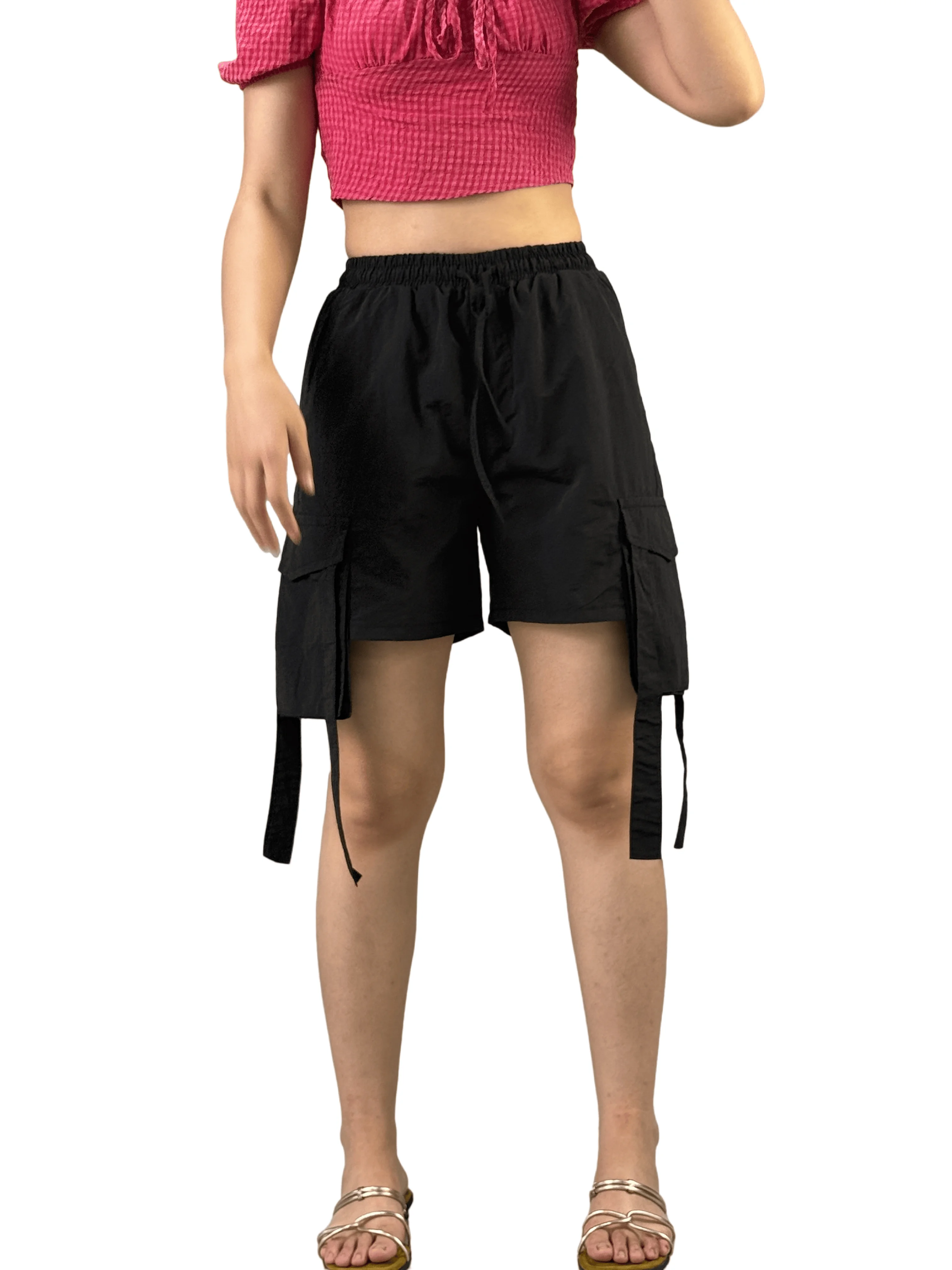 

Casual Women's Shorts With Industrial Style Large Pockets Breathable And Comfortable Must Have For Summer Free Shipping