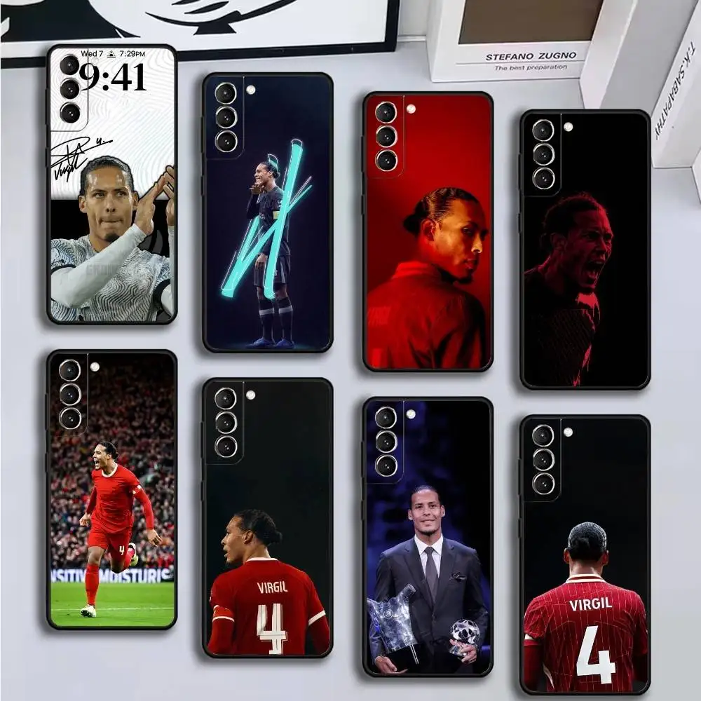

football Virgil van Dijk Phone Case For Samsung GalaxyA13,21s,22,31,32,52,53,71,72,73,Soft Black Cover
