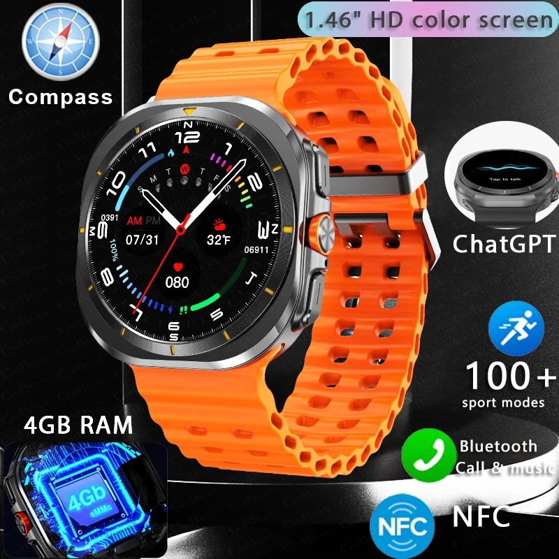 

Для ChatGPT Watch 7 Ultra 2024 новые GPS отслеживать смарт-часы мужчины AMOLED всегда отображают часы BT Talk NFC Sport Smartwatches женщин