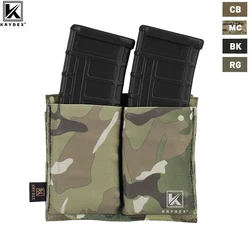 KRYDEX Elastic Double Open Top Magazine Pouch Fast Draw MOLLE/PALS Tactical High Speed 5.56 Rifle Magazine Pouch Carrier