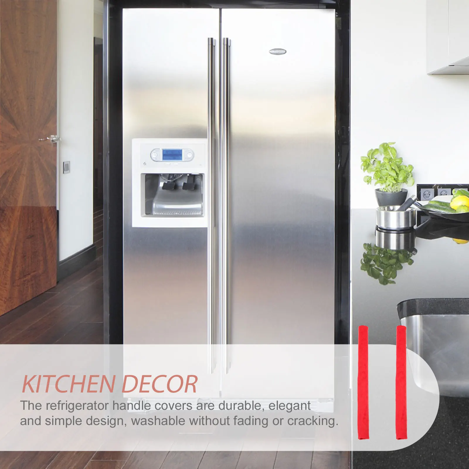 

Refrigerator Handle Cover Protective Durable Simple Design for Oven Microwave Fridge Dishwasher Kitchen Appliance Door Handle