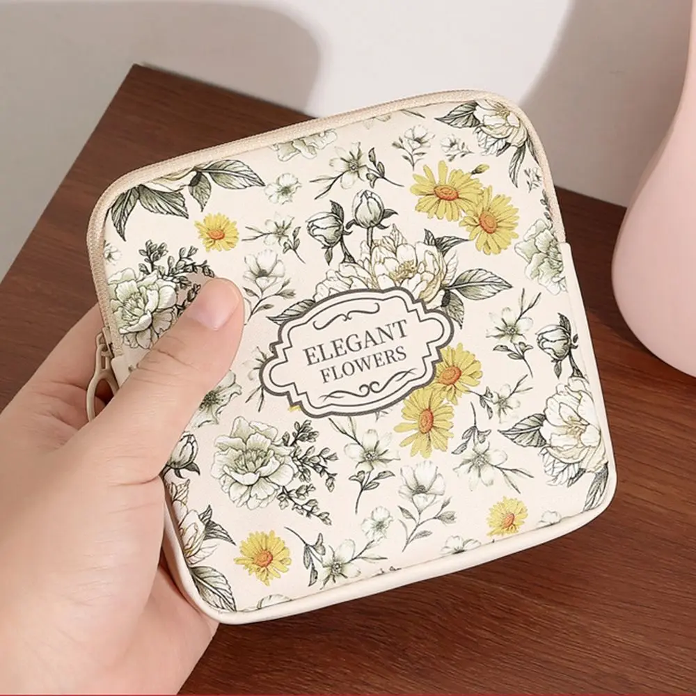 Creative PVC Sanitary Pads Bag Large Capacity Multipurpose Coin Purse Mini Data Cables Organizer