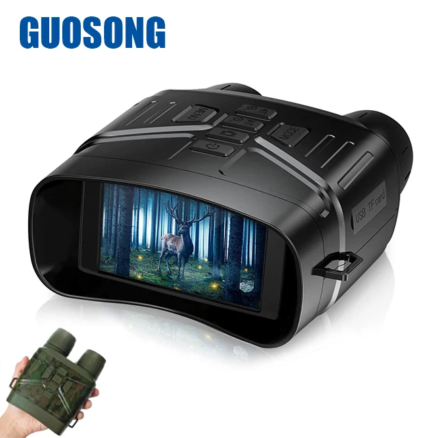 

Guosong Infrared Digital Night Vision Goggles Binoculars with Camera 4K Vision Video Audio for Outdoor Exploring Hunting Fishing