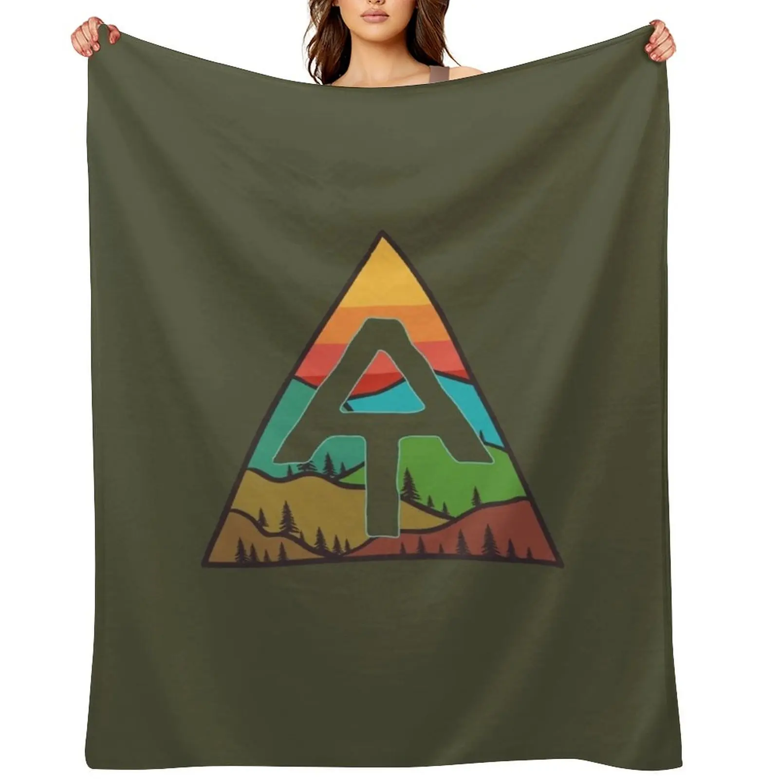 

Appalachian Trail Vintage Mountains With Sunset Art Throw Blanket Hair Luxury Throw Bed Fashionable Blankets