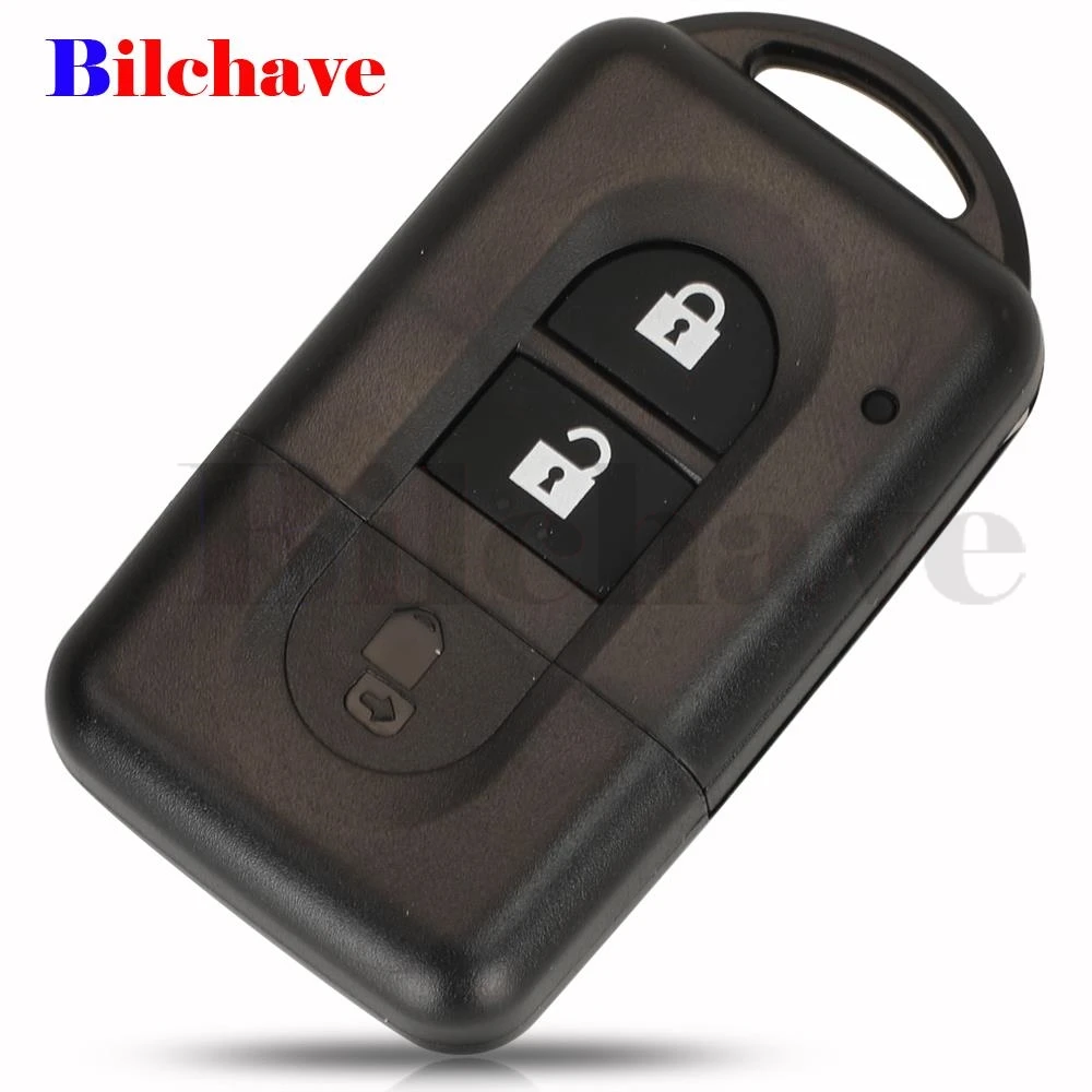 jingyuqin 2 Buttons For Nissan Micra X-trail Qashqai Juke Duke Pathfinder Fob Remote Smart Car Key 434Mhz ID46 Chip Replacement