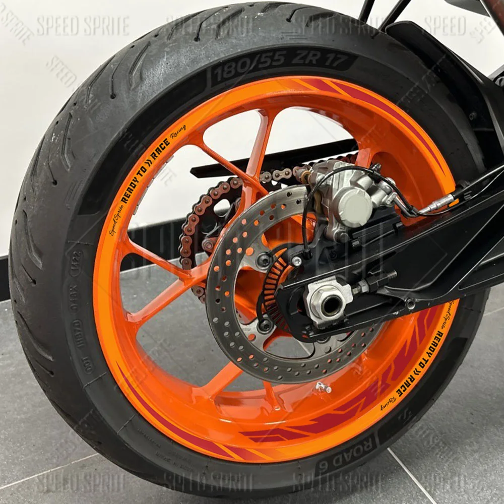 Reflective Wheel Sticker Hub Decal 17 Inch Rim Stripe Tape Waterproof For KTM RC DUKE 125 200 390 690 790 890 990 1290 RC390 RC8