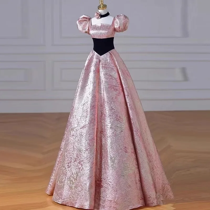 

Engagement Evening Gown, High-End and Niche, Corporate Gala Host Gown Skirt with Elegance and High-Quality Art Examination Gown