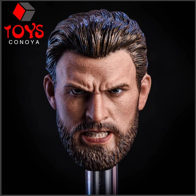 

ZCTOYS T07 1/6 Scale American Beard Rage Edition Head Sculpt Carving Model Fit 12'' Male Soldier Action Figure Body Dolls