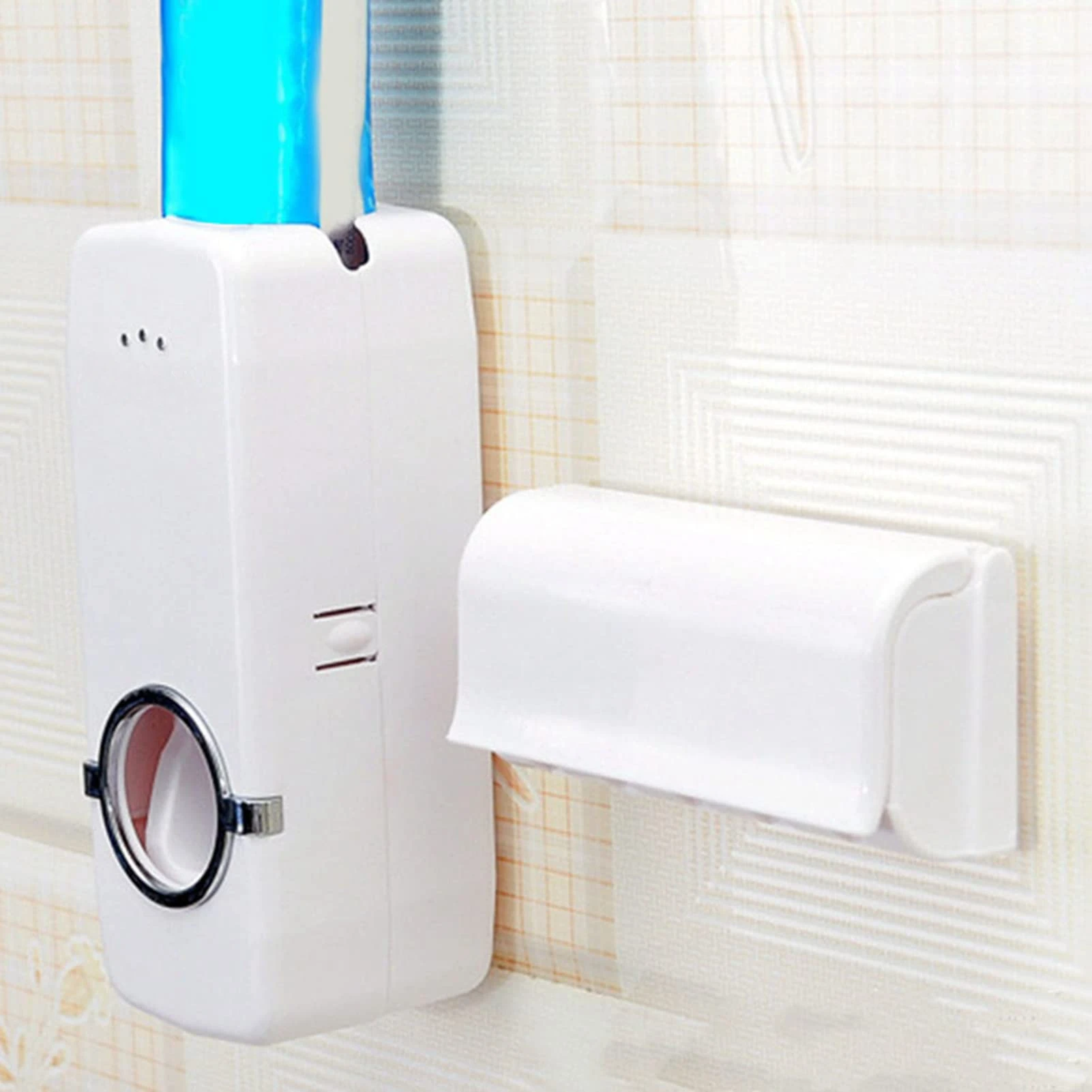 Hands Free Toothpaste Dispenser Automatic Toothpaste Squeezer with 5 Toothbrush Holds,No Power Required