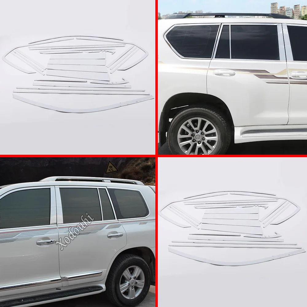 

Car Glass Window Frame Stick For Toyota Prado FJ150 2010 2012 2013 2014 2015 2016 2017 2018 2019 Pillar Middle Column Strip Trim