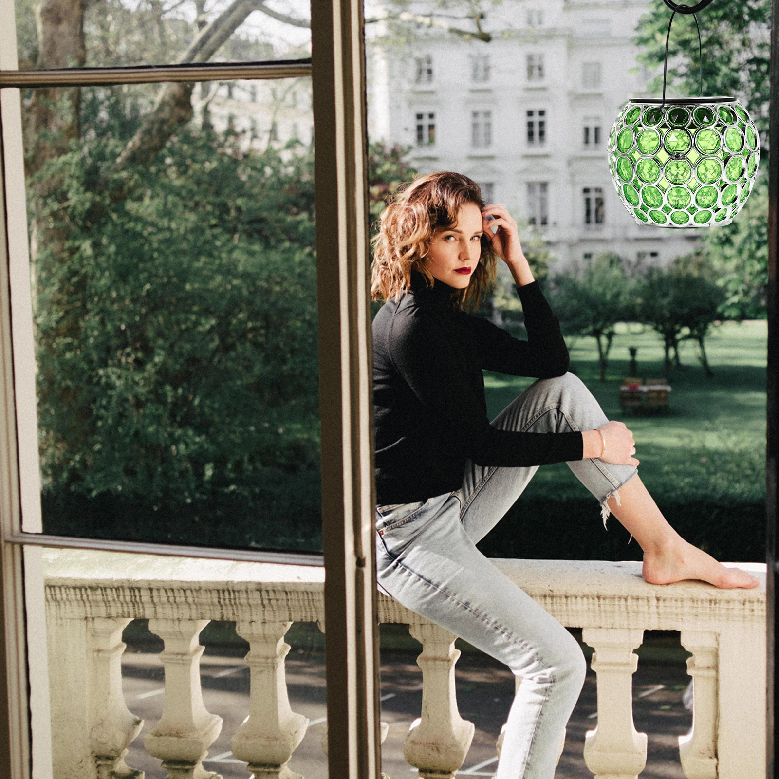 

1pc Solar Garden Lanterns Plastic Operated Outdoor Yard Decor Solar Charging Balcony Lights Festival Atmosphere