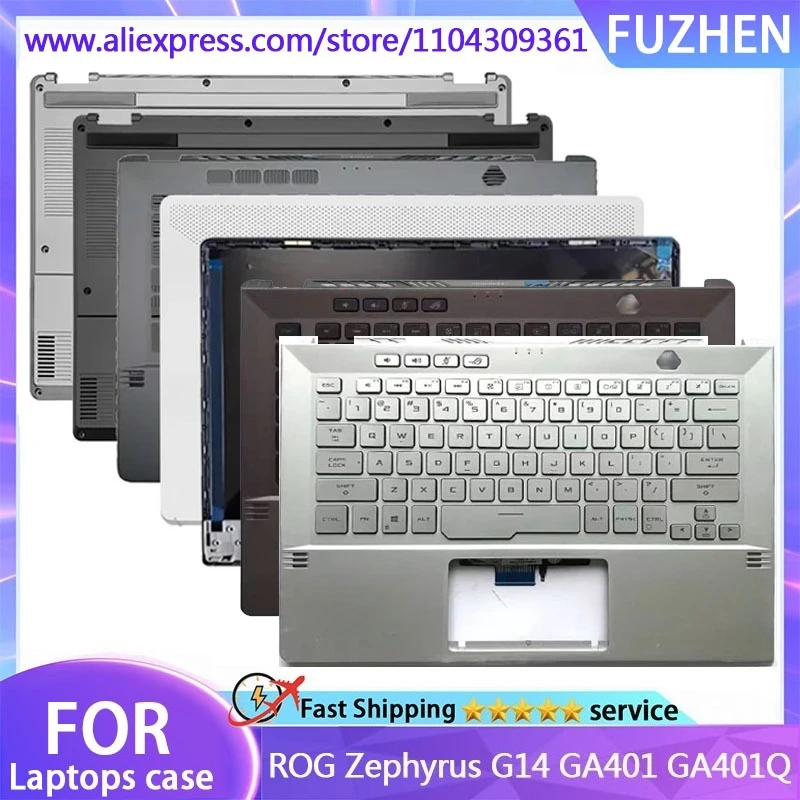 

NEW For ROG Zephyrus G14 GA401 GA401Q Laptop LCD Back Cover/Palm Pad/Bottom Cover/US/RU Keyboard/Top Cover Thin version