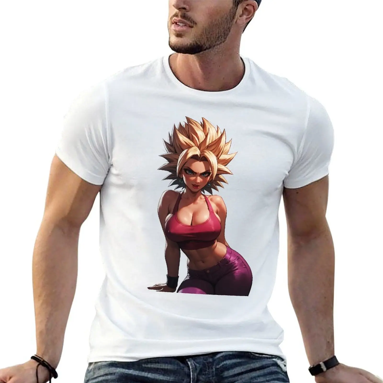 

Cute woman in Blonde hair T-Shirt cotton t shirt man cotton t shirt pack T-Shirt