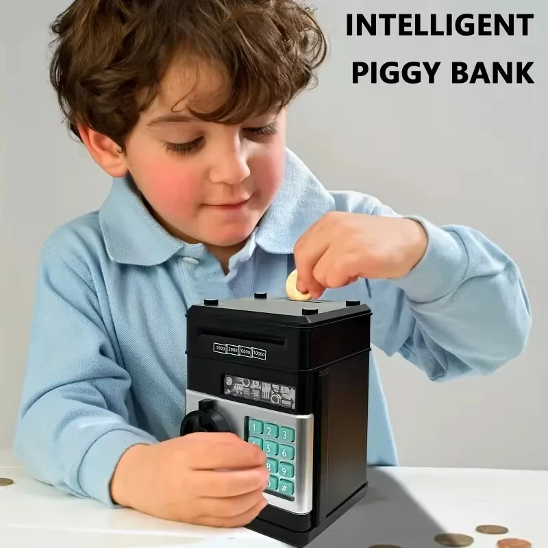 Fantasiespel Creatieve Bank Automatische Mini Veilige Munten Geldbesparend Wachtwoord Teller Codeslot Spaarpot Kinderen Geld Banking Speelgoed