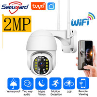 2MP Tuya WiFi Camera Outdoor 1080P Wireless PTZ Surveillance Automatic Tracking Two Way Voice IP Cam Home Security Baby Monitor