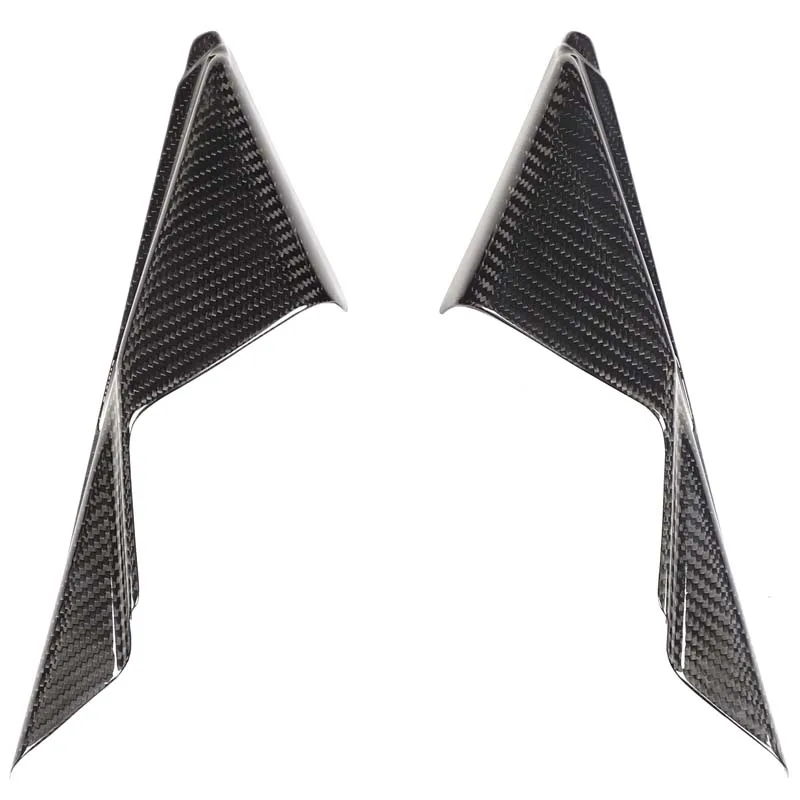 For NISSAN 370Z Z34 2009-2020 Real carbon fiber Car Front Door Window A-pillar Inner Triangle Pillar Column Cover Trim Sticker
