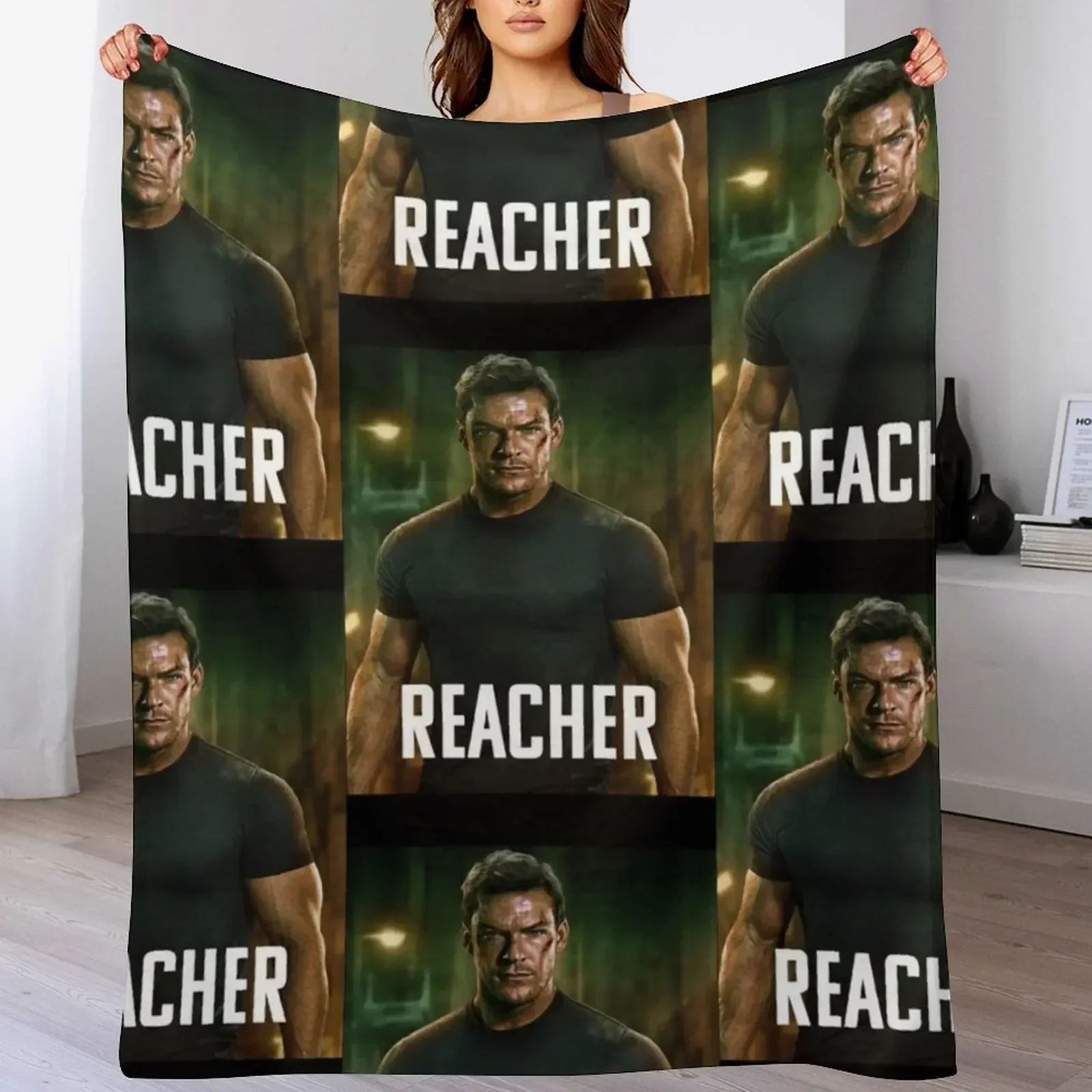 

Jack Reacher Throw Blanket Warm Plush Fuzzy Blanket for Living Room