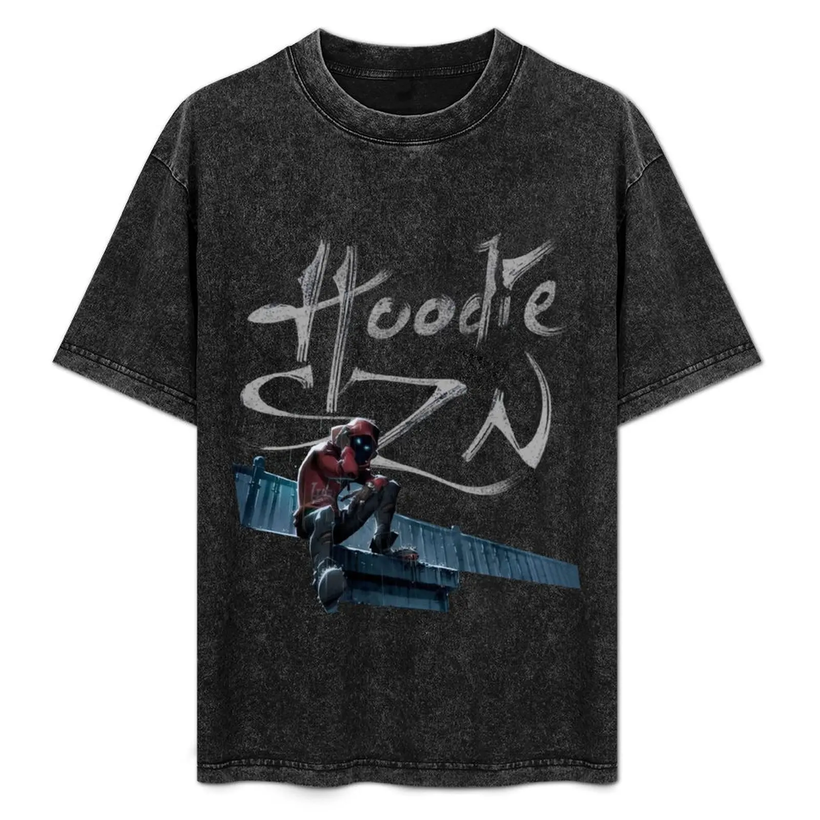 

Women's Kangaroo Pocket Hooded A Boogie Wit T-Shirt Daily Wear Plain Short Sleeve Shirt