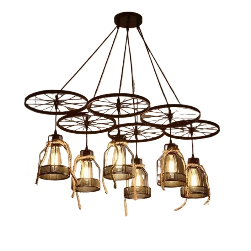 American Style Countryside Creative Personality Industrial Style Pendant Light Restaurant Bar Iron
